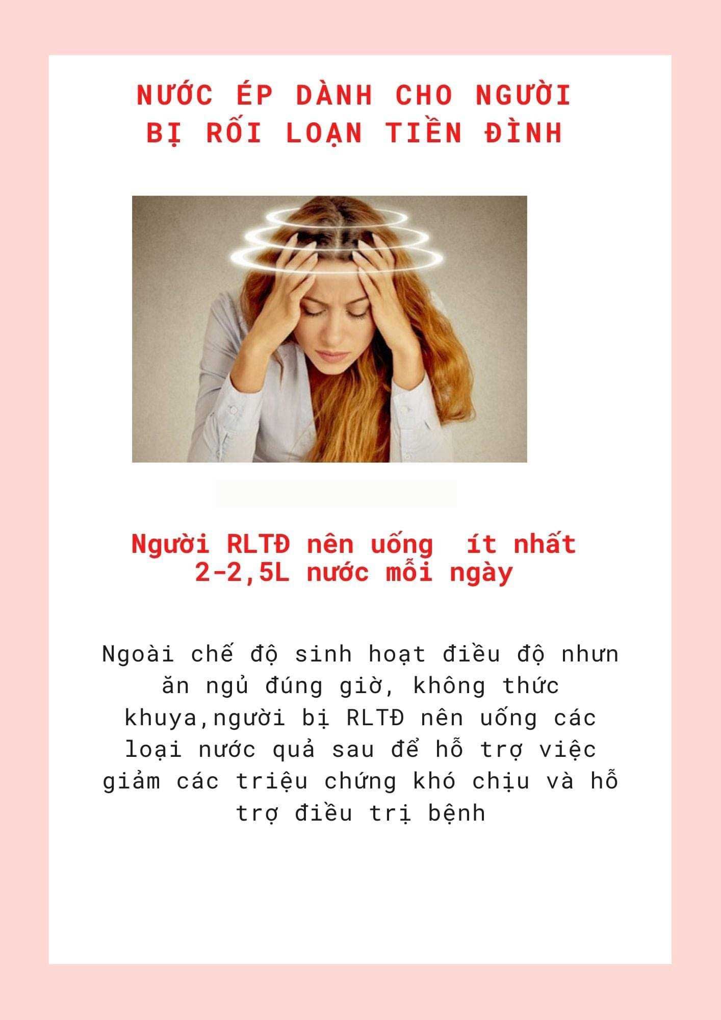 Nước ép nào cho người bị rối loạn tiền đình?