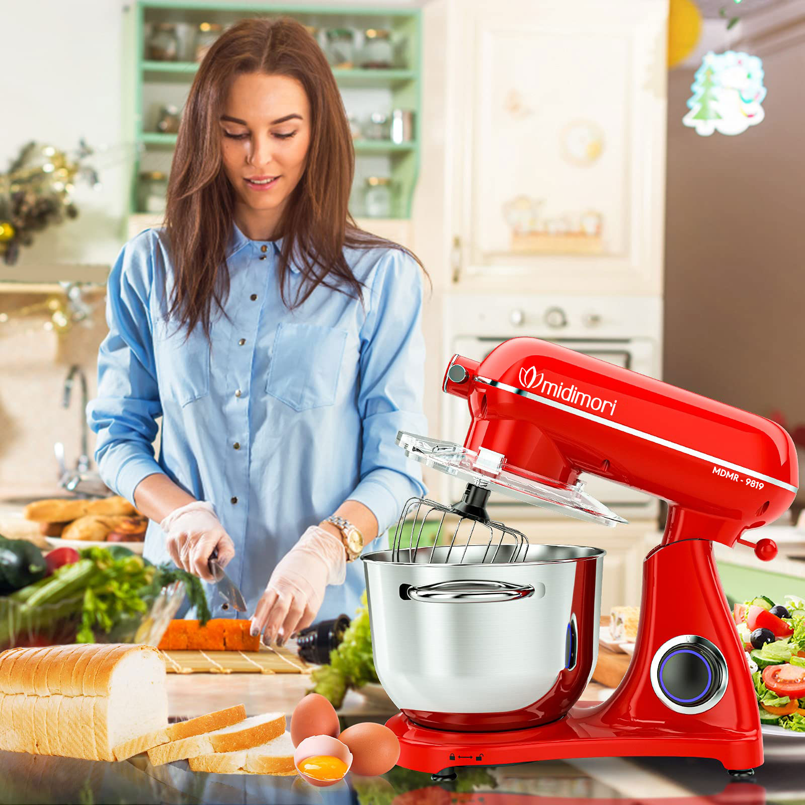 Chiếc máy nhào trộn bột đa năng cho gia đình, cửa hàng kinh doanh nhỏ